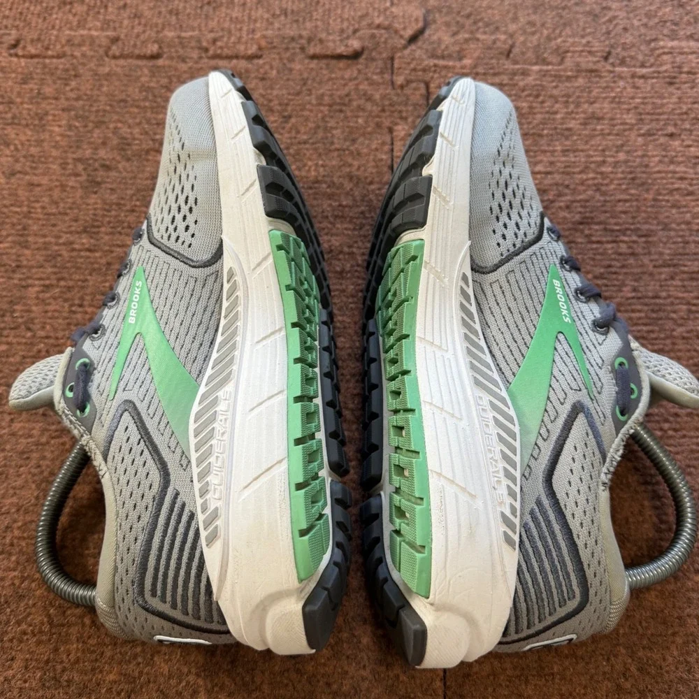 B+ Brooks Ariel 20 Womens 6.5 Grey‎ Green Stability Running Shoes 1203151B076